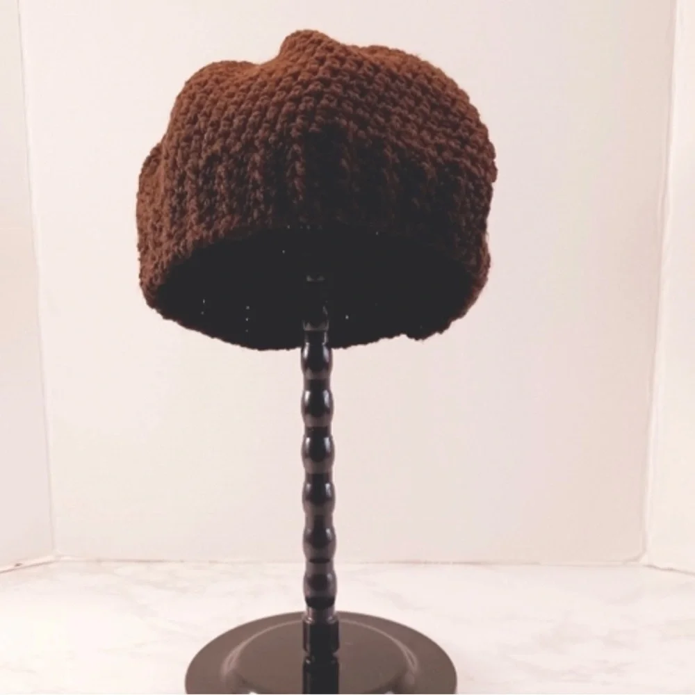 Crochet Chocolate Brown Beanie
